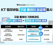 KT엠모바일, '구글 플레이 제휴 요금제' 출시..기프트코드 10% 할인