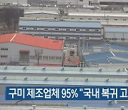 구미 제조업체 95% "국내 복귀 고려 안해"