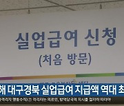 지난해 대구경북 실업급여 지급액 역대 최대