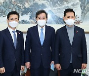 이낙연 대표 만난 허태정 시장과 박영순 의원