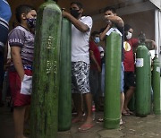 [사진] 브라질, 코로나 환자용 산소도 '품귀'