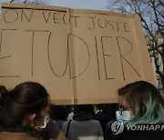 Virus Outbreak France Student Protest