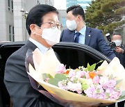 박병석 국회의장 지역구에서 금의환향