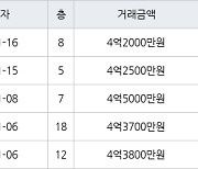 수원 영통동 영통신나무실신성신안쌍용진흥 59㎡ 4억2500만원에 거래