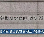 이소영 의원, 벌금 80만 원 선고..당선 무효 피해