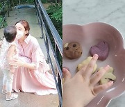 '주상욱♥' 차예련 딸 인아, 4살 인생 첫 쿠키..고사리 손으로 조물조물