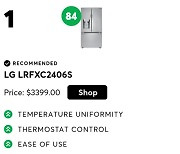 LG전자 냉장고, 새해부터 美소비자 선정 최고제품 선정