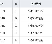 성남 정자동 정자한솔마을주공4차 35㎡ 5억1000만원에 거래