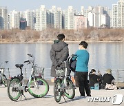 '포근한 날씨에 나들이 나선 시민들'