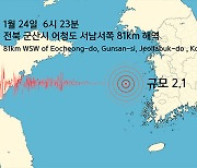전북 군산시 어청도 먼 해역에서 규모 2.1 지진