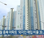 12월 충북 아파트 '외지인 매입 비율 39.7%'