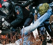 "나발니 석방하라" 영하 50도에도 러시아 전역서 시위