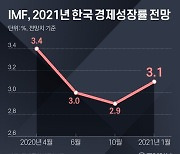 IMF "올해 한국 경제 3.1% 성장할 것"..2년간 선진국 중 1위