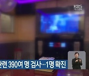 노래방 도우미 관련 390여 명 검사..1명 확진