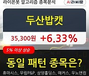 두산밥캣, 전일대비 6.33% 상승.. 이 시각 63만4854주 거래