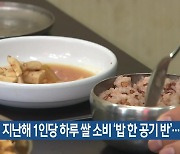 지난해 1인당 하루 쌀 소비 '밥 한 공기 반'..역대 최저