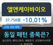 엘앤케이바이오, 전일대비 -10.01%.. 외국인 20,517주 순매수