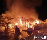 홍성 비닐하우스 자재 창고서 불.. 2억 3000만원 재산피해