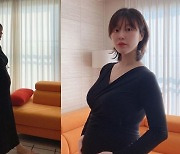 나비, 임신 23주 아름다운 D라인 자태 "1일 3곶감"[SNS★컷]