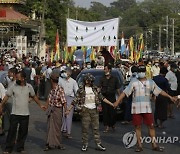 MYANMAR PRO MILITARY PROTEST