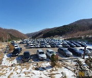 주말 태백산 등산객들로 '북적'..인근 함백산·만항재도 혼잡