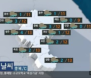 [날씨] 충북 곳곳 오늘 아침까지 비..대체로 흐림