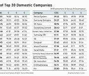 Top 30 firms in ESG Score
