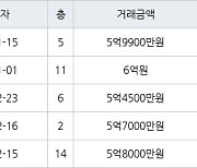 성남 금곡동 금곡청솔마을주공9단지 36㎡ 5억9900만원에 거래