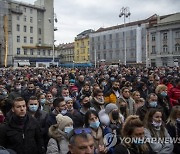 Virus Outbreak Croatia Protest