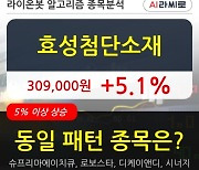 효성첨단소재, 전일대비 5.1% 상승.. 이 시각 거래량 17만7001주