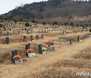 코로나에 성묘객도 '뚝'..설 앞두고 광주 공원묘지 시민들 드문