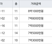 성남 정자동 정자한솔마을주공5차 51㎡ 8억1000만원에 거래