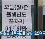 긴급재난지원금 첫 주 지급률 59%..228억 지급