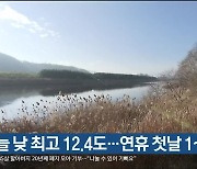 오늘 낮 최고 12.4도..연휴 첫 날 1~13도