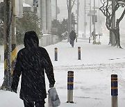 제주 '초속 28m' 강풍에 눈..하늘길‧바닷길 차질