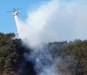 강릉 주택 화재 인근 야산으로 번져