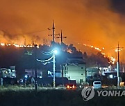 양양서 산불 강풍 타고 번져..소방청 대응 2단계 발령