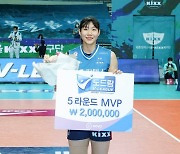 GS칼텍스 이소영-우리카드 알렉스, 5라운드 MVP 선정