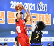 [JB포토] KBL 유소년 클럽 농구대회,  현대모비스 '점프슛'