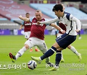 토트넘, 웨스트햄에 0-1로 뒤진 채 전반종료