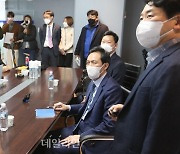 <포토> 4차산업 기업인 만난 우상호 서울시장 예비후보
