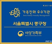 중구, 여성가족부 주관 가족친화인증 연장 승인 획득
