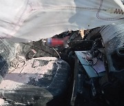주행 중 폭발한 SUV 내부에 부탄가스통