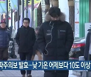 광주·전남 한파주의보 발효..낮 기온 어제보다 10도 이상 '뚝'