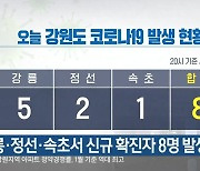 강릉·정선·속초서 신규 확진자 8명 발생