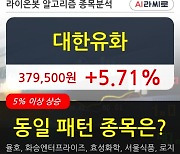 대한유화, 전일대비 5.71% 상승중.. 외국인 1,127주 순매수