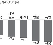 작년 한국 경제성장률 -1% '선방'