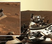바람에 깎인 화성의 바위 단면..퍼시비런스의 강력 '줌' 카메라