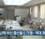 지난해 부산 출산율 0.75명..역대 최저