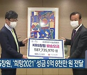 KBS창원, '희망2021' 성금 5억 8천만 원 전달